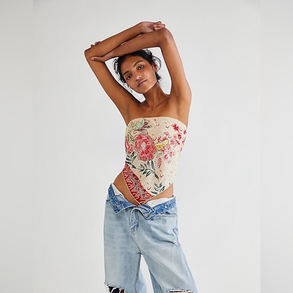 Free People One Rays Bandana Top (L)